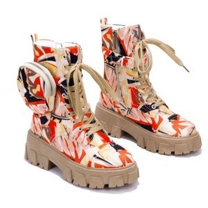 Orange Camo Boots